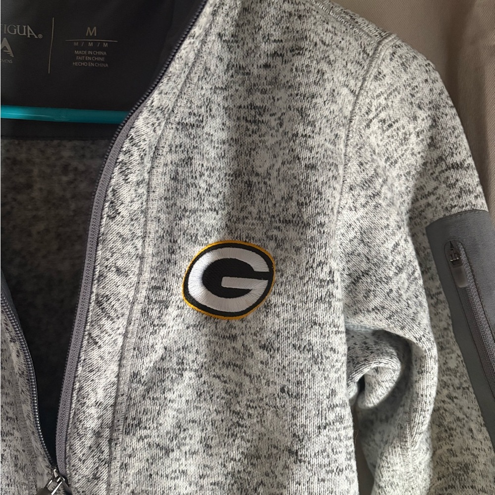Women's Gray Packers Quarter Zip